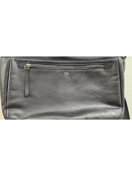 ISM Backpack Black Nylon Leather Trim Laptop Travel Commuter Minimalist Unisex main image 8